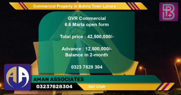 Commercial Property for Sale in Bahria Town, Lahore - (BP-71539)