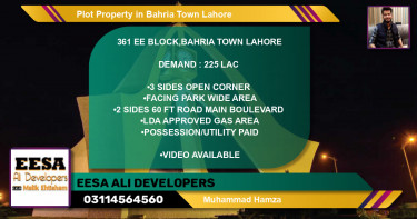 Residential Plot for Sale in Bahria Town, Lahore - (BP-71549)