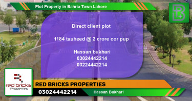 Residential Plot for Sale in Bahria Town, Lahore - (BP-71558)