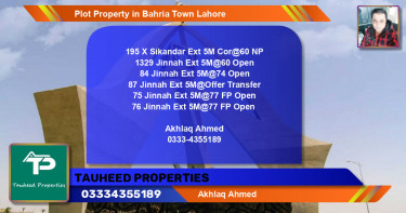 Residential Plot for Sale in Bahria Town, Lahore - (BP-71572)