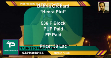 Residential Plot for Sale in Bahria Town, Lahore - (BP-71593)
