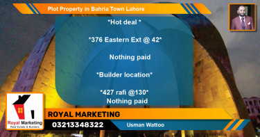 Residential Plot for Sale in Bahria Town, Lahore - (BP-71599)