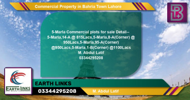 Commercial Property for Sale in Bahria Town, Lahore - (BP-71600)