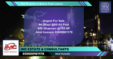 Residential Plot for Sale in Bahria Town, Lahore - (BP-71615)