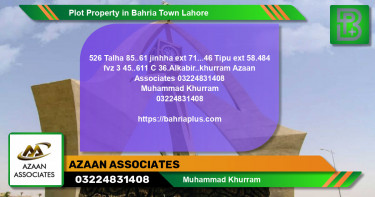Residential Plot for Sale in Bahria Town, Lahore - (BP-71684)
