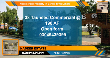 Commercial Property for Sale in Bahria Town, Lahore - (BP-71692)