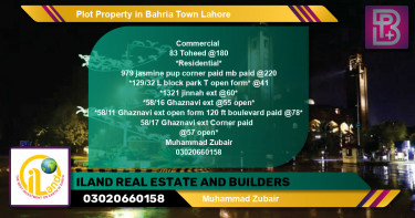Commercial Plot for Sale in Bahria Town, Lahore - (BP-71710)