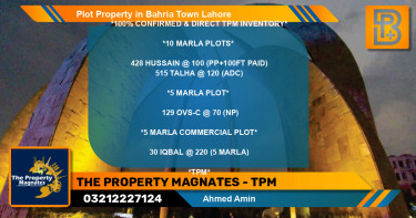 Commercial Plot for Sale in Bahria Town, Lahore - (BP-71763)