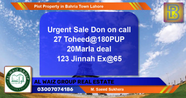 Residential Plot for Sale in Bahria Town, Lahore - (BP-71775)