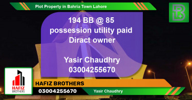Residential Plot for Sale in Bahria Town, Lahore - (BP-71783)