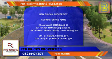 Residential Plot for Sale in Bahria Town, Lahore - (BP-71789)