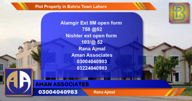 Residential Plot for Sale in Bahria Town, Lahore - (BP-71815)