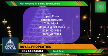 Residential Plot for Sale in Bahria Town, Lahore - (BP-71816)
