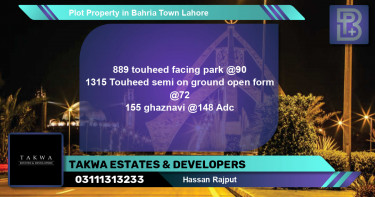 Residential Plot for Sale in Bahria Town, Lahore - (BP-71897)