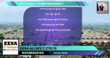 Residential Plot for Sale in Bahria Town, Lahore - (BP-71914)