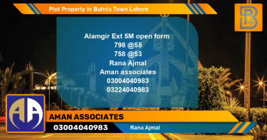 Residential Plot for Sale in Bahria Town, Lahore - (BP-71927)