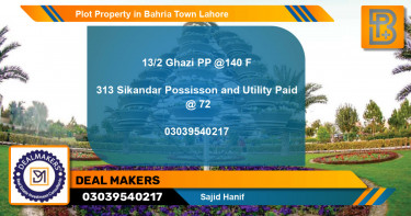 Residential Plot for Sale in Bahria Town, Lahore - (BP-71928)
