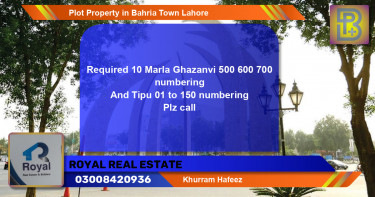 Residential Plot for Sale in Bahria Town, Lahore - (BP-71930)