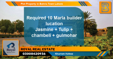 Residential Plot for Sale in Bahria Town, Lahore - (BP-71933)