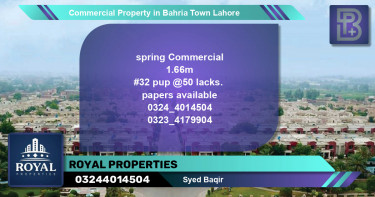 Commercial Property for Sale in Bahria Town, Lahore - (BP-71941)