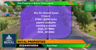 Residential Plot for Sale in Bahria Town, Lahore - (BP-71943)