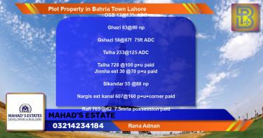 Residential Plot for Sale in Bahria Town, Lahore - (BP-71951)