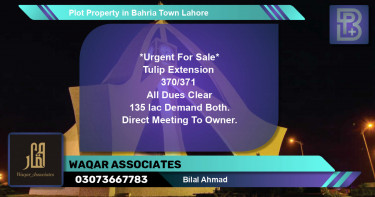 Residential Plot for Sale in Bahria Town, Lahore - (BP-71957)