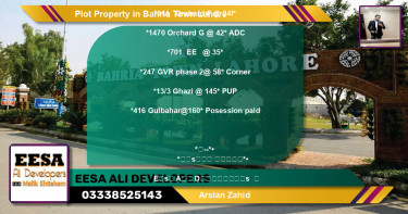 Residential Plot for Sale in Bahria Town, Lahore - (BP-71996)
