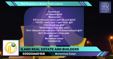 Commercial Plot for Sale in Bahria Town, Lahore - (BP-71998)