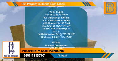 Residential Plot for Sale in Bahria Town, Lahore - (BP-72026)