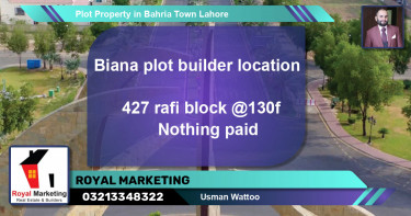 Residential Plot for Sale in Bahria Town, Lahore - (BP-72031)