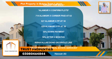Residential Plot for Sale in Bahria Town, Lahore - (BP-72035)