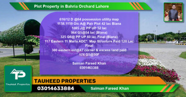 Residential Plot for Sale in Bahria Orchard, Lahore - (BP-72042)