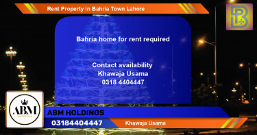 Residential Property for Rent in Bahria Town, Lahore - (BP-72051)