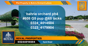 Residential Plot for Sale in Bahria Orchard, Lahore - (BP-72098)