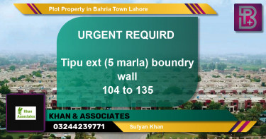 Residential Plot for Sale in Bahria Town, Lahore - (BP-72114)