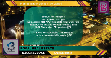 Residential Plot for Sale in Bahria Town, Lahore - (BP-72132)