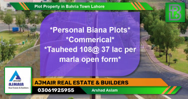Residential Plot for Sale in Bahria Town, Lahore - (BP-72142)