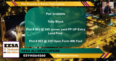Residential Plot for Sale in Bahria Town, Lahore - (BP-72173)
