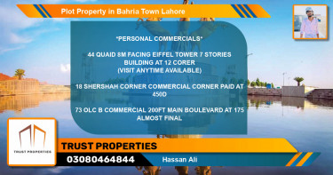 Commercial Plot for Sale in Bahria Town, Lahore - (BP-72177)
