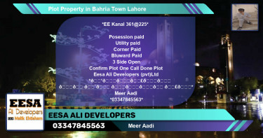 Residential Plot for Sale in Bahria Town, Lahore - (BP-72181)