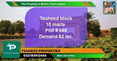 Residential Plot for Sale in Bahria Town, Lahore - (BP-72203)