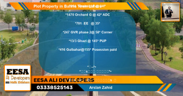 Residential Plot for Sale in Bahria Town, Lahore - (BP-72204)