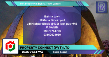 Residential Plot for Sale in Bahria Town, Lahore - (BP-72211)