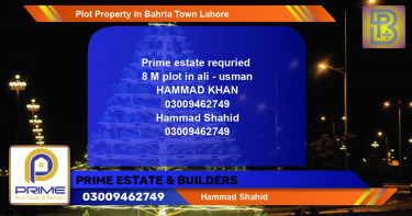 Residential Plot for Sale in Bahria Town, Lahore - (BP-72221)