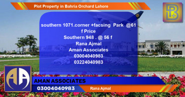 Residential Plot for Sale in Bahria Orchard, Lahore - (BP-72224)