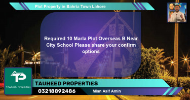 Residential Plot for Sale in Overseas B -  Bahria Town, Lahore - (BP-72241)