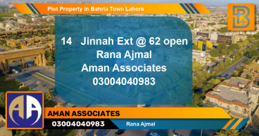 Residential Plot for Sale in Sector E - Jinnah Ext. Block -  Bahria Town, Lahore - (BP-72258)