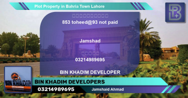 Residential Plot for Sale in Bahria Town, Lahore - (BP-72279)
