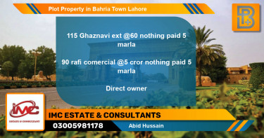 Residential Plot for Sale in Bahria Town, Lahore - (BP-72314)